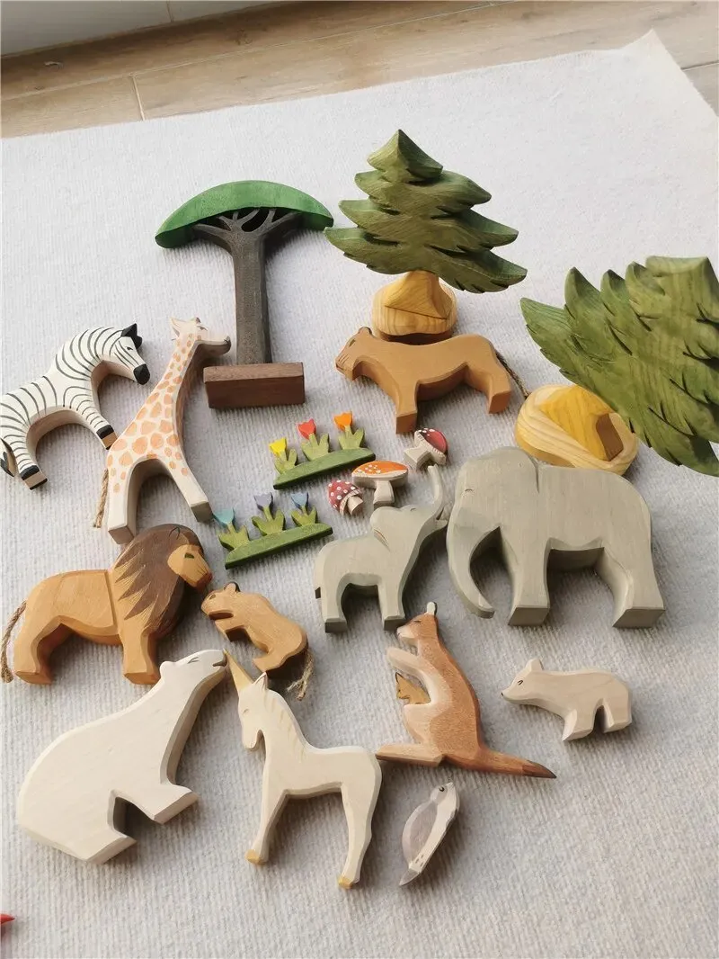 Montessori Handmade Wooden Animals