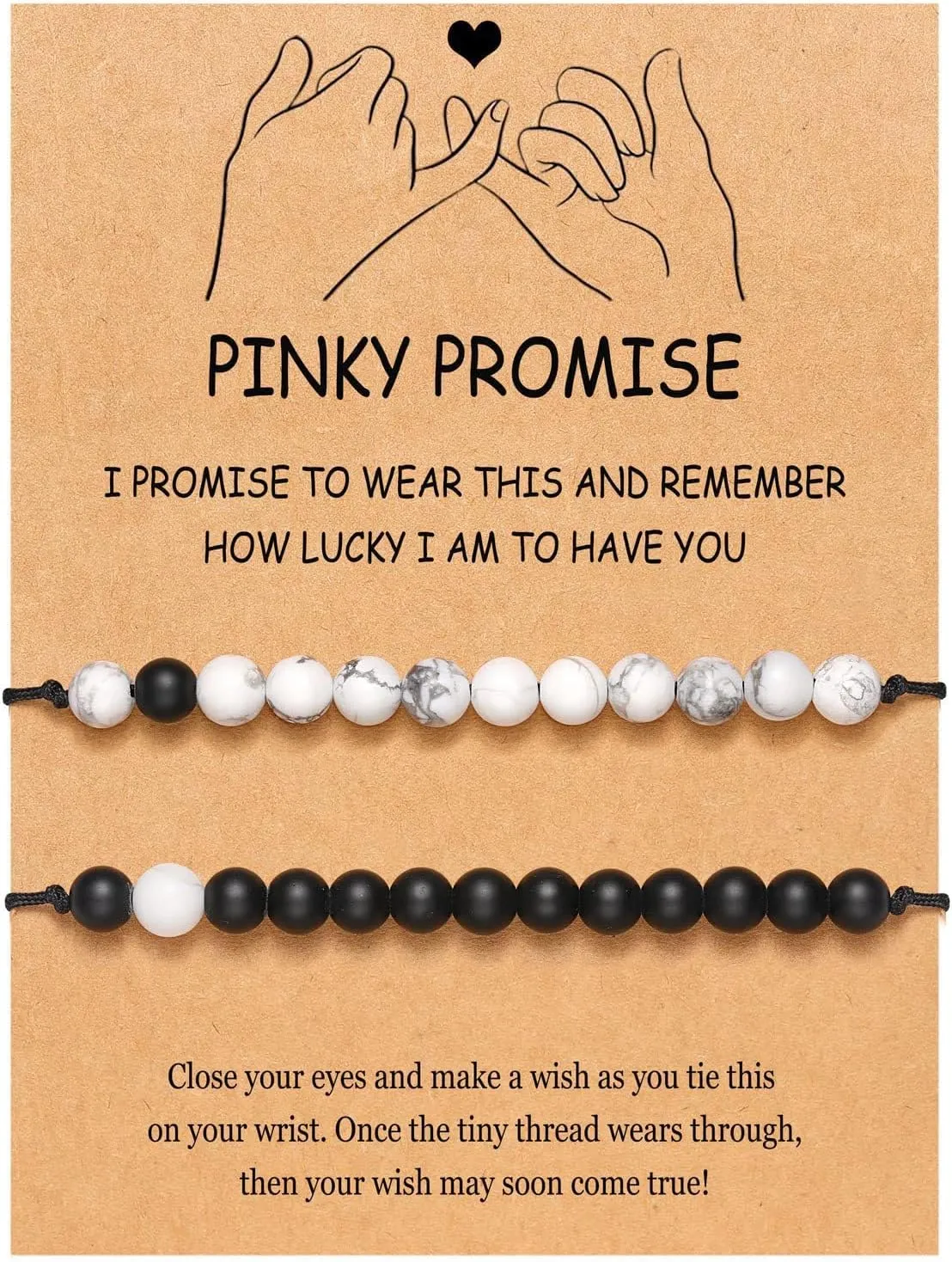 Morse Code Bracelet Couples Bracelets Friendship Bracelet I Love You Pinky Promise Matching Bracelets for Women Men