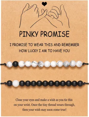 Morse Code Bracelet Couples Bracelets Friendship Bracelet I Love You Pinky Promise Matching Bracelets for Women Men