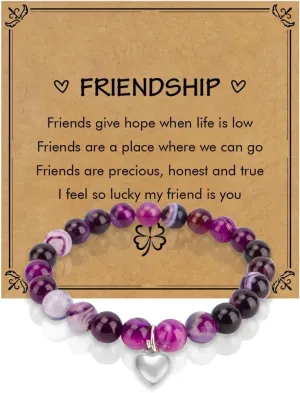 Mothers Day Gifts for Friends, Friendship Bracelets, Best Friend Friendship Bracelets Jewelry Birthday Galentines Day Christmas Gifts Presents for Women Men, Valentines Day Gifts for Friends