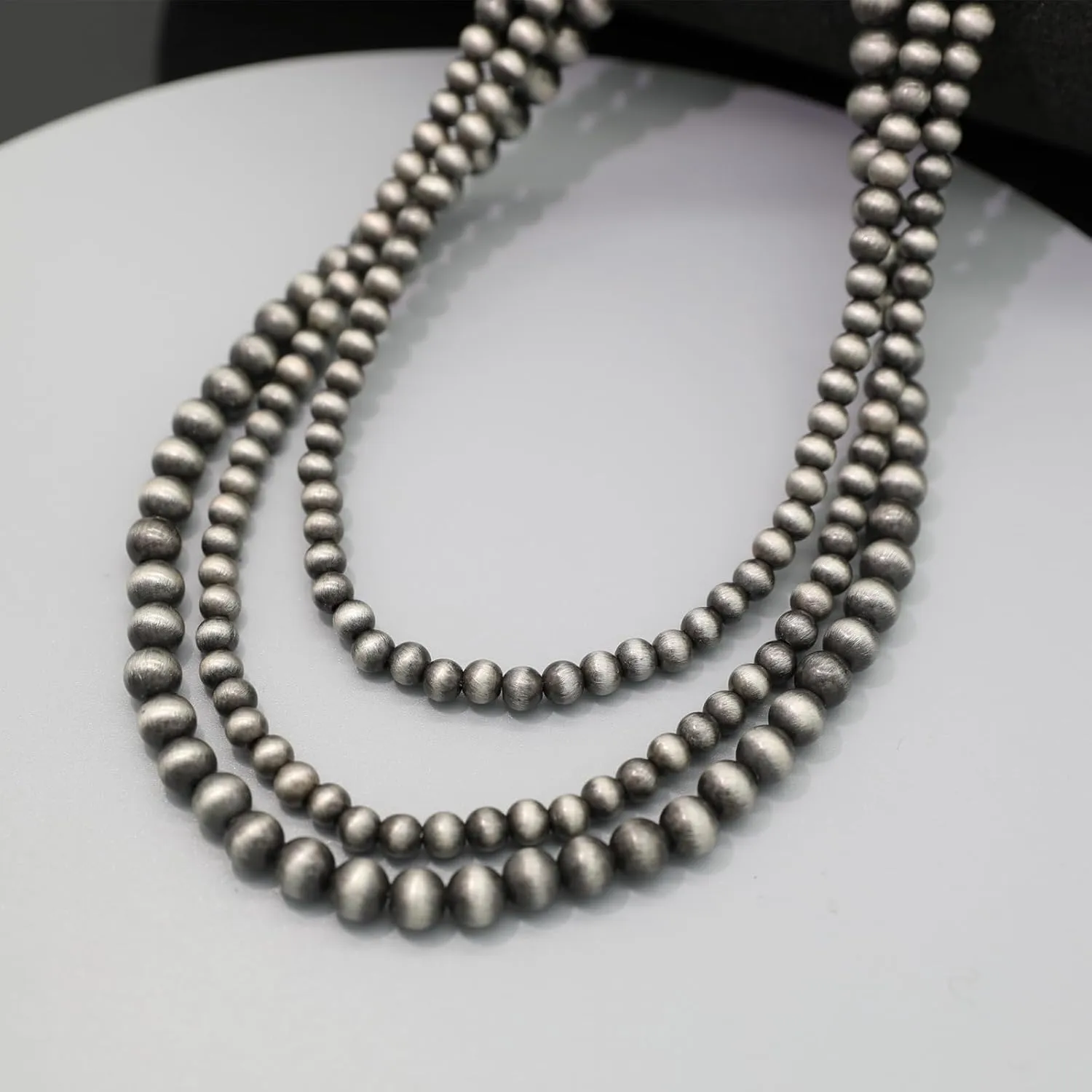 Multi strand Navajo Pearl Necklace Layer Navajo Pearls Western Jewelry for Women Boho Vintage Choker Turquoise Necklaces
