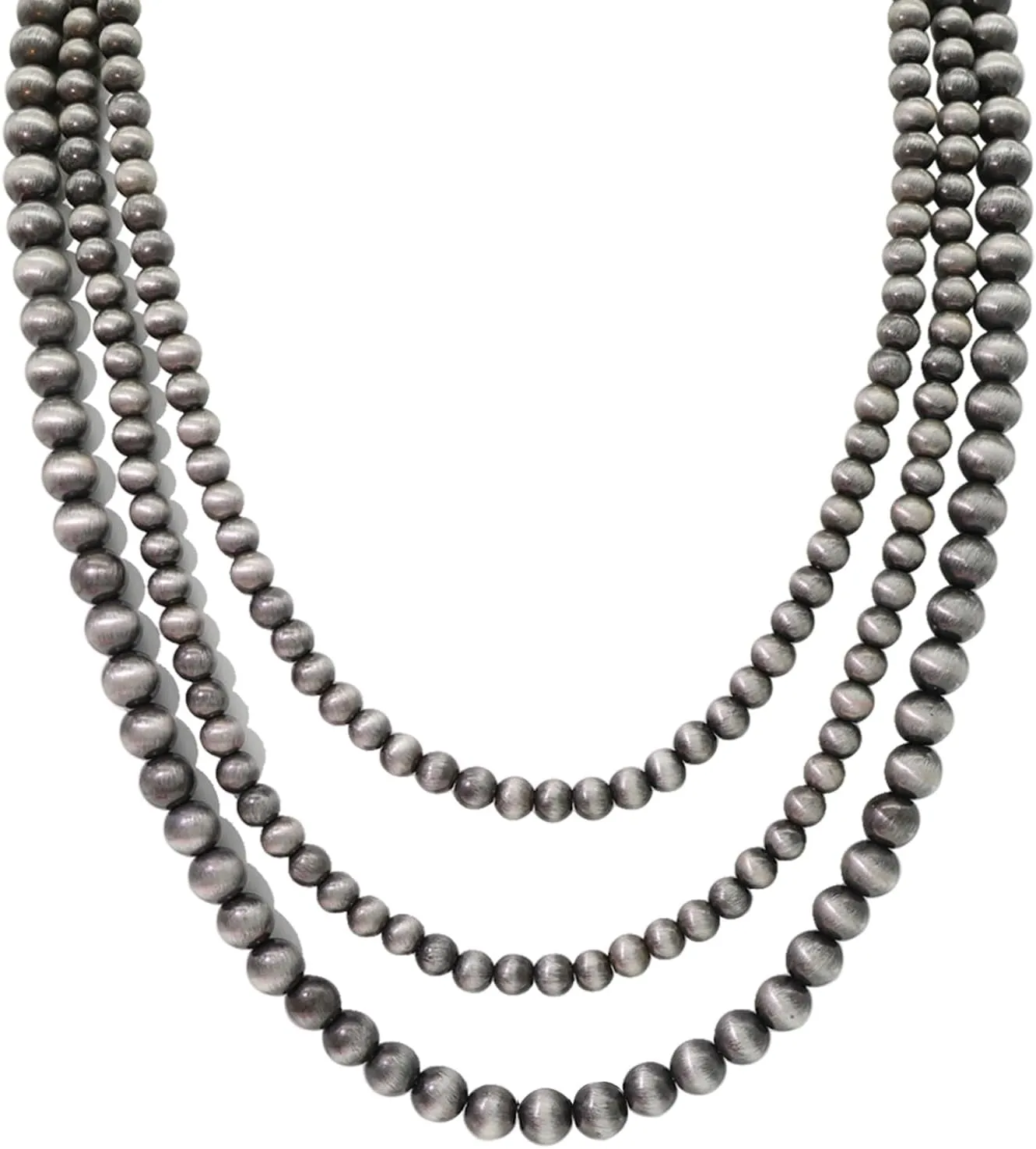 Multi strand Navajo Pearl Necklace Layer Navajo Pearls Western Jewelry for Women Boho Vintage Choker Turquoise Necklaces