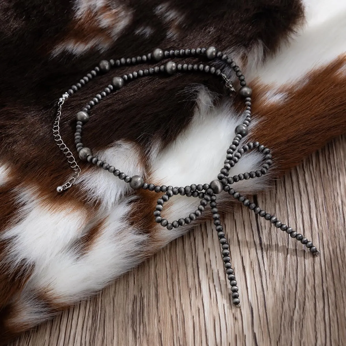 Multi strand Navajo Pearl Necklace Layer Navajo Pearls Western Jewelry for Women Boho Vintage Choker Turquoise Necklaces