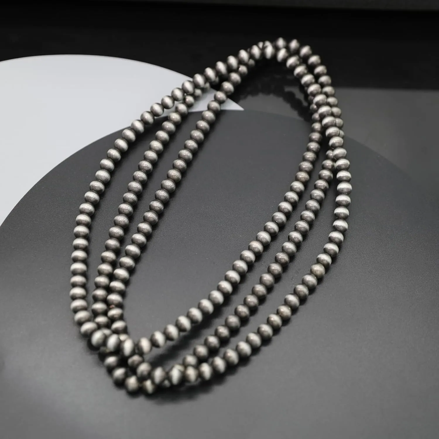 Multi strand Navajo Pearl Necklace Layer Navajo Pearls Western Jewelry for Women Boho Vintage Choker Turquoise Necklaces