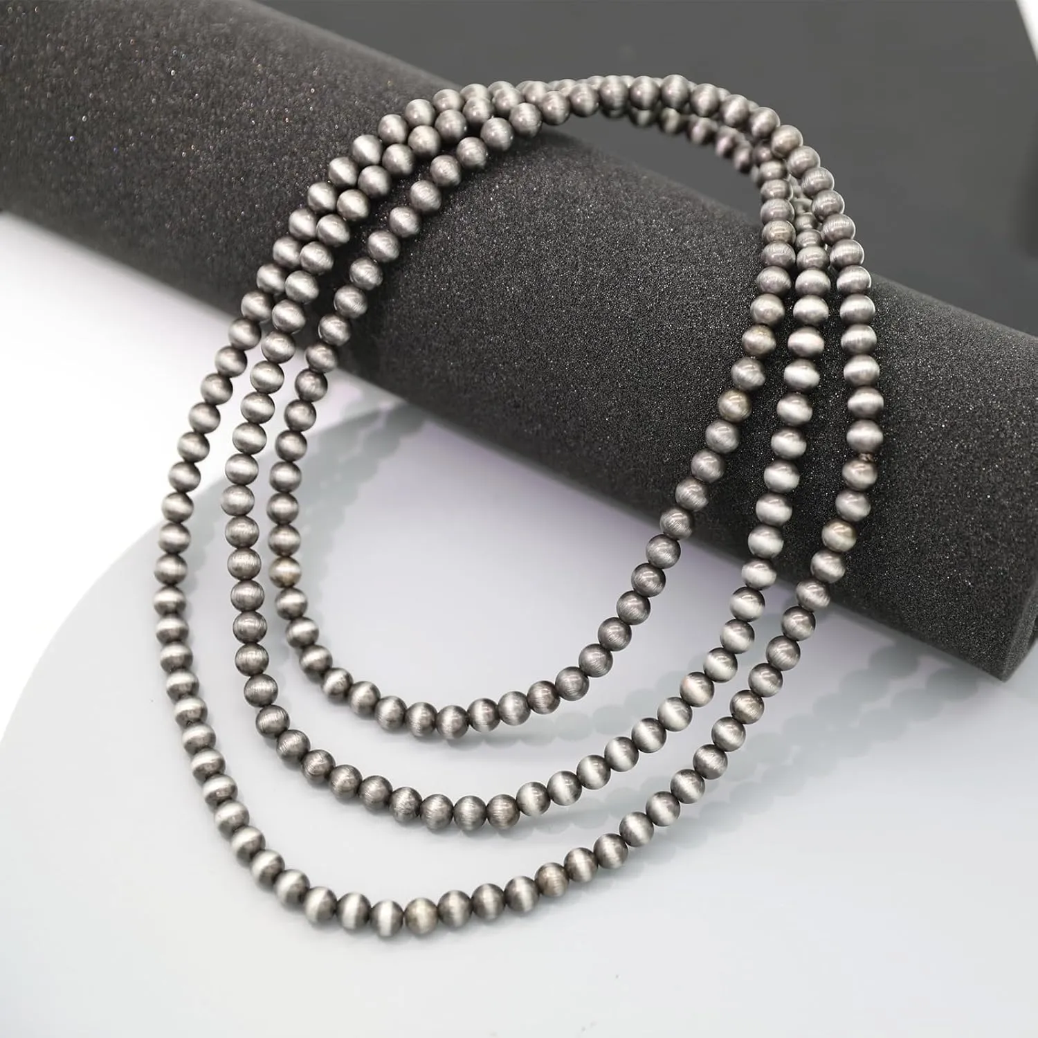 Multi strand Navajo Pearl Necklace Layer Navajo Pearls Western Jewelry for Women Boho Vintage Choker Turquoise Necklaces