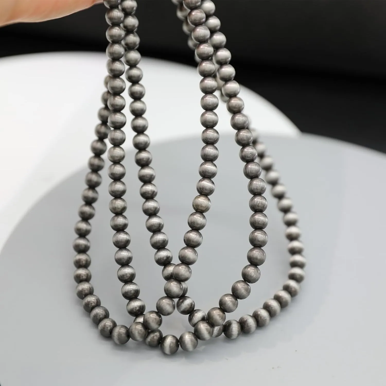 Multi strand Navajo Pearl Necklace Layer Navajo Pearls Western Jewelry for Women Boho Vintage Choker Turquoise Necklaces