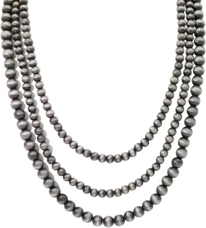 Multi strand Navajo Pearl Necklace Layer Navajo Pearls Western Jewelry for Women Boho Vintage Choker Turquoise Necklaces