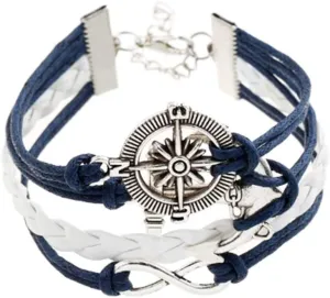 Multilayer Braided Leather Wrap Bracelet for Women Sideways Infinity Owl Family Tree Love Heart Anchor Wristband Bracelets Friendship Jewelry