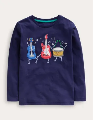Musical Instruments T-shirt-College Navy Music