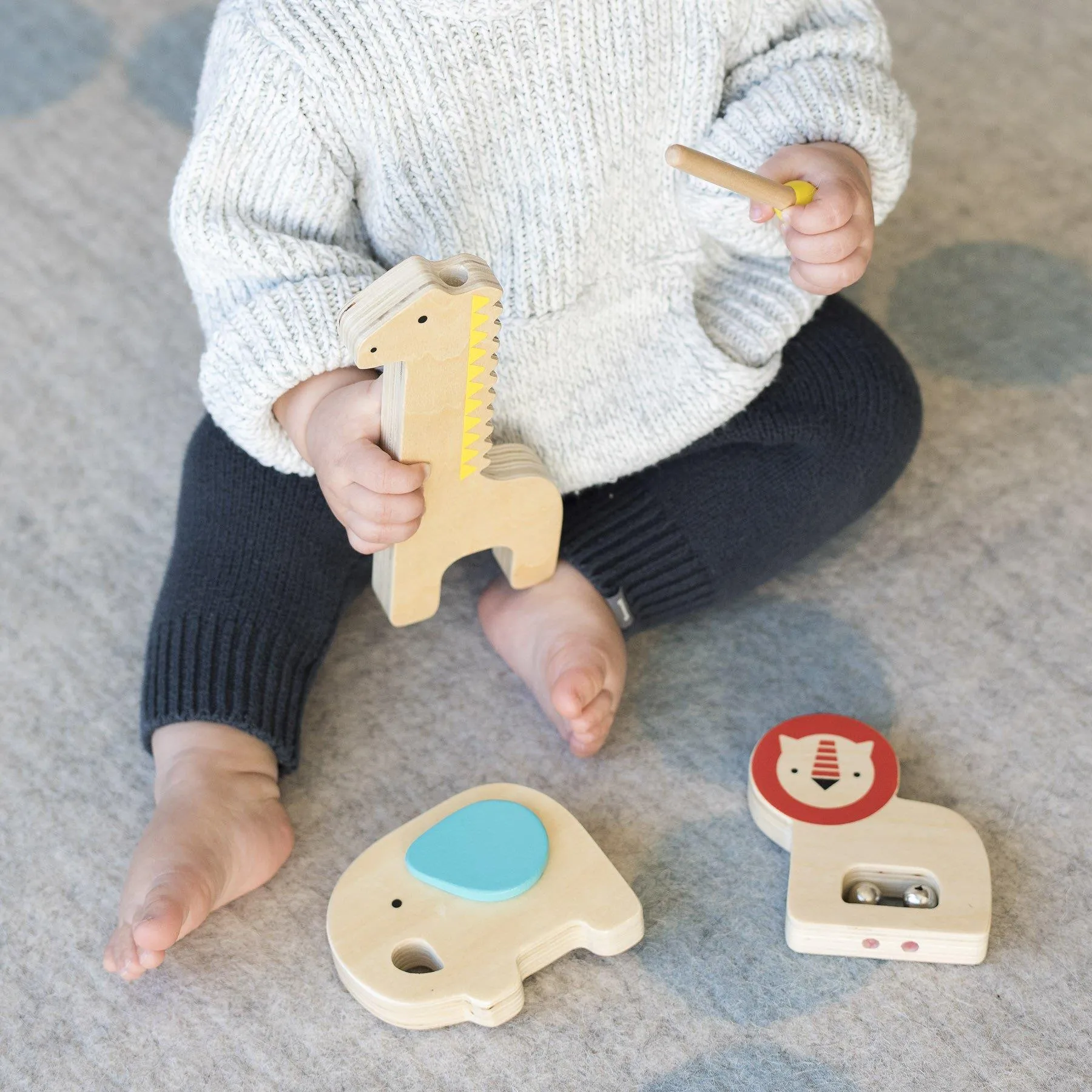Musical Wooden Animal Instruments
