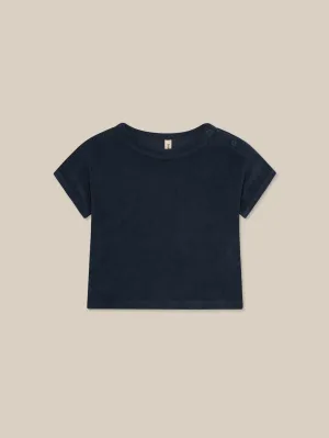 Navy Terry Boxy T-Shirt