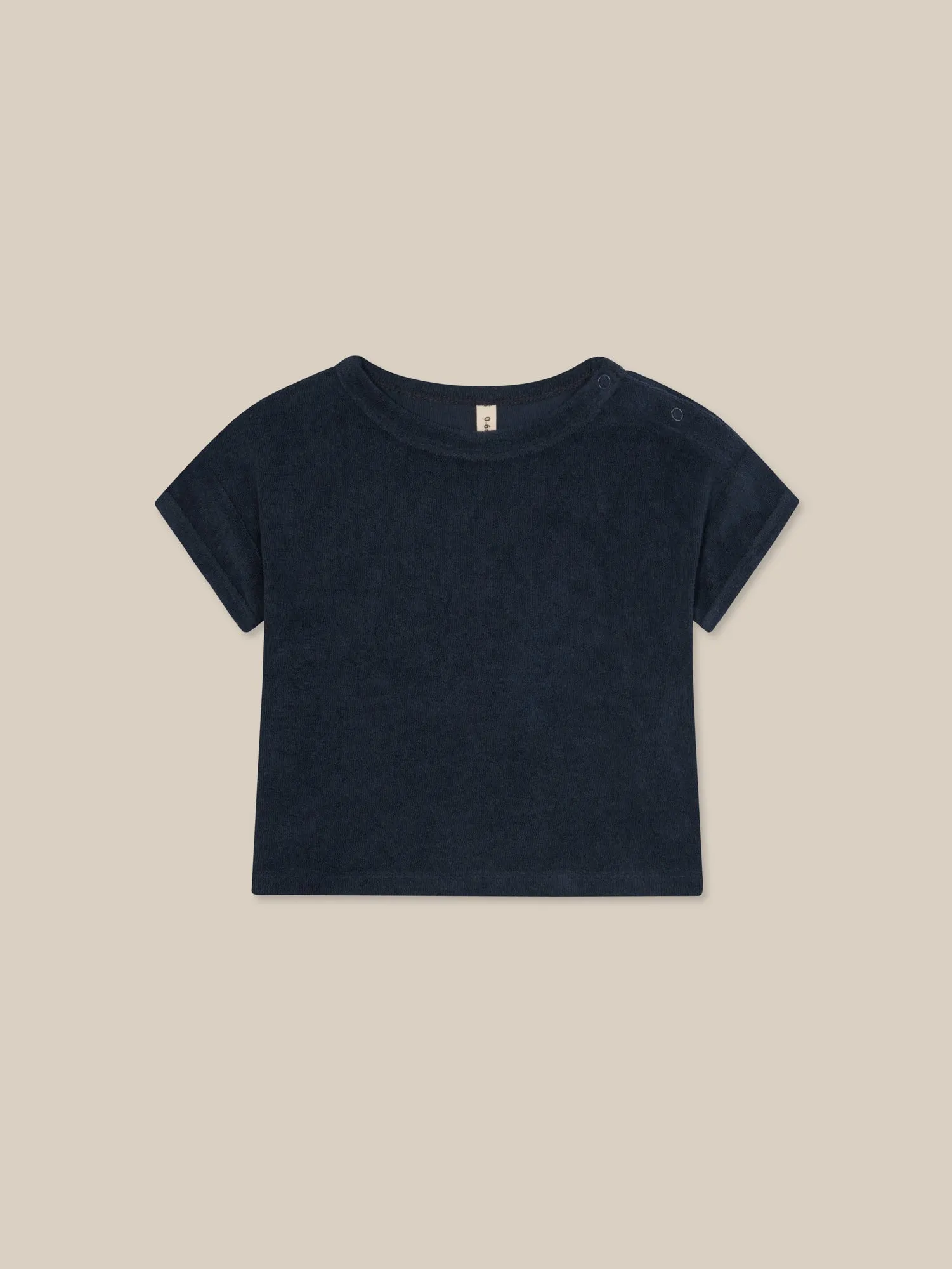 Navy Terry Boxy T-Shirt