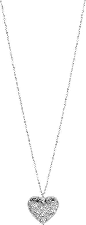 Necklace with Heart Filigree Pendant - Fashion Jewelry