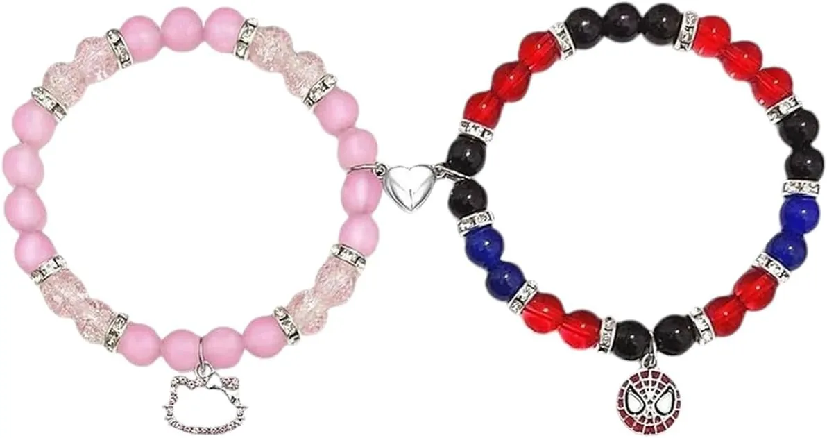 New 2025 Spider Friendship Bracelets Matching Bracelets For Couple Best For Friends Magnitic Heart Bracelets Goth Jewelry Gifts For Women With For You Jewelry Fashion Accessories Creative Gift
