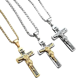 New 2026 Arrive Unisex Classic Design Commemorate Jesus Cross Pendant Necklace Men Women Fashion Trendy Jewelry Decoration Luxury With You Accessories Best For Gift For Women And Men