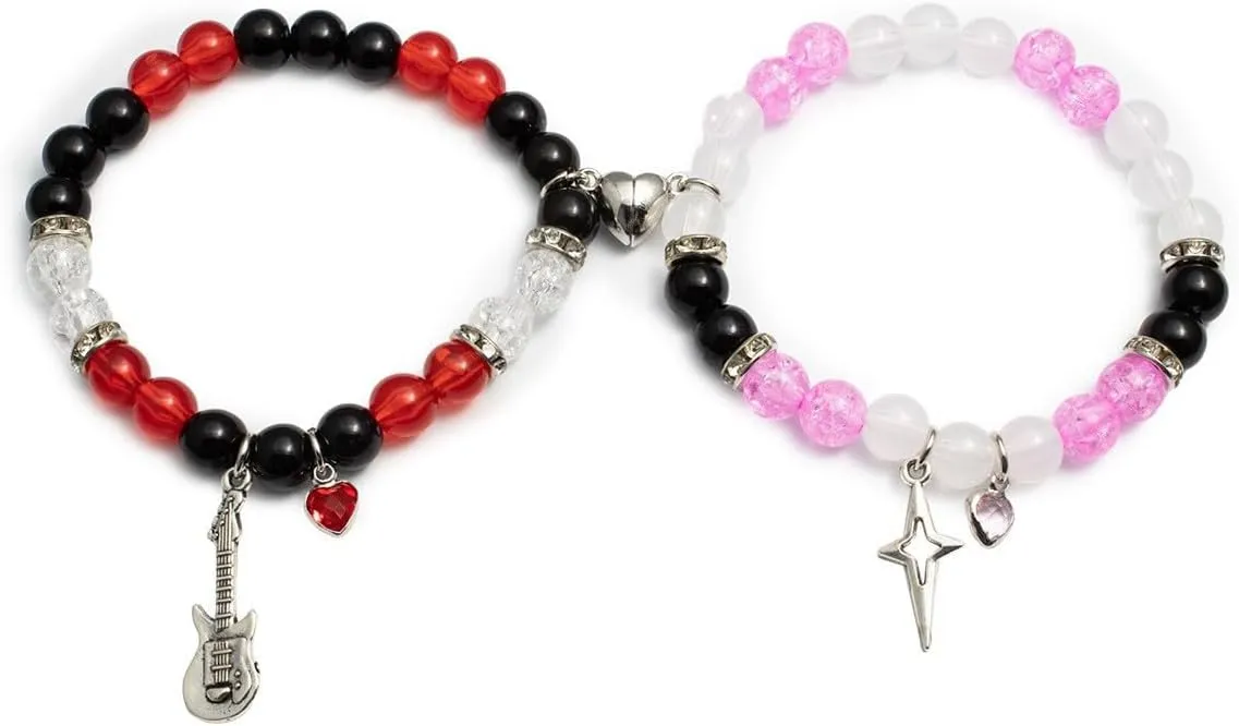 NIQIPOK Friendship Album Bracelet For Women Couples Friendship Beads Bracelets Pinky Promise Best Friends Distance Bracelet for 2 Relationship Bracelets for Couples Family Friends
