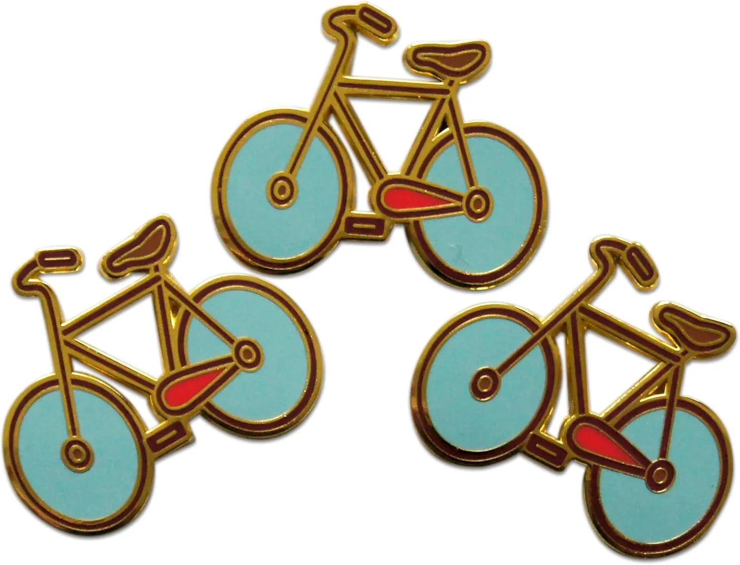 Novel Merk Bicycle & Bike Pride Lapel Pin, Hat Pin & Tie Tack Set with Clutch Back