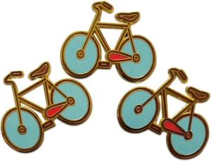 Novel Merk Bicycle & Bike Pride Lapel Pin, Hat Pin & Tie Tack Set with Clutch Back