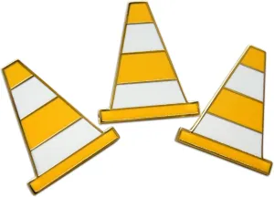 Novel Merk Construction & Road Work Icons Lapel Pin, Hat Pin & Tie Tack Set - with Clutch Back