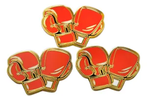 Novel Merk Fighting  Boxing Lapel Pin, Hat Pin & Tie Tack Set - with Clutch Back