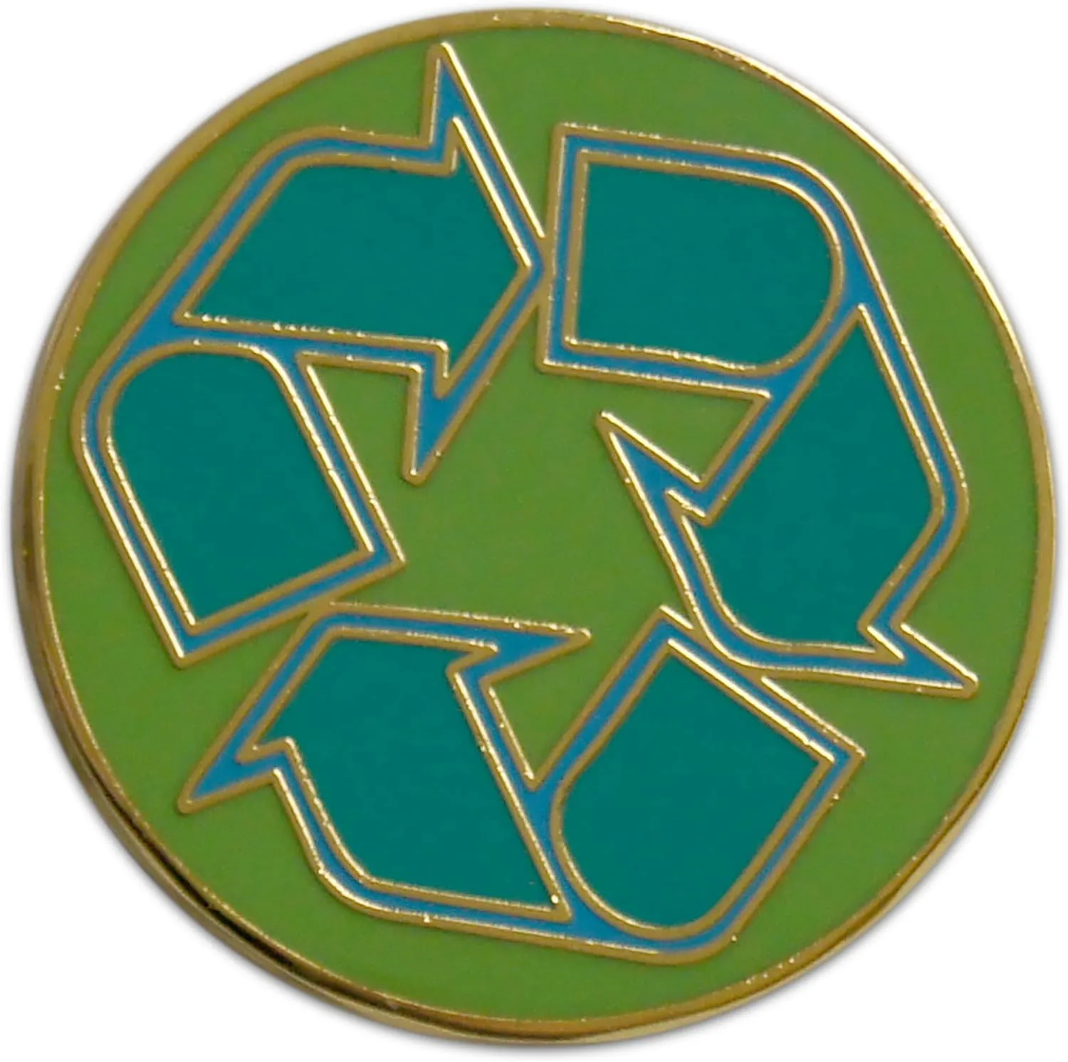 Novel Merk Green Recycling  Environmental Lapel Pin, Hat Pin & Tie Tack Set - with Clutch Back