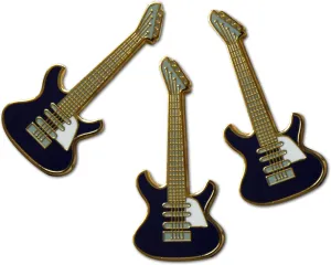Novel Merk Guitar Player Pride Lapel Pin, Hat Pin & Tie Tack Set with Clutch Back