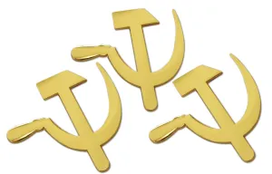 Novel Merk Hammer & Sickle  Socialist, Communist Lapel Pin, Hat Pin & Tie Tack Set with Clutch Back