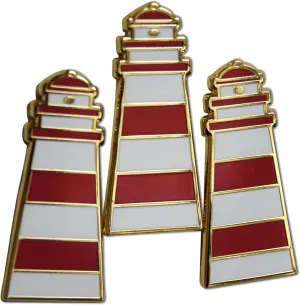 Novel Merk Lighthouse, or Anchor, or Nautical Ocean Lover Lapel Pin, Hat Pin & Tie Tack Set with Clutch Back