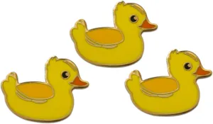Novel Merk Rubber Ducky - Duck Lapel Pin, Hat Pin & Tie Tack Set - with Clutch Back