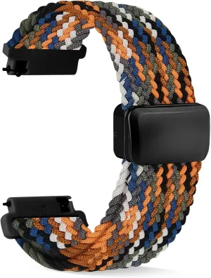 Nylon Magnetic Bands Quick Release Braided Nylon Watch Bands Stretchy Sport Replacement Strap for Men and Women 18mm 19mm 20mm 22mm