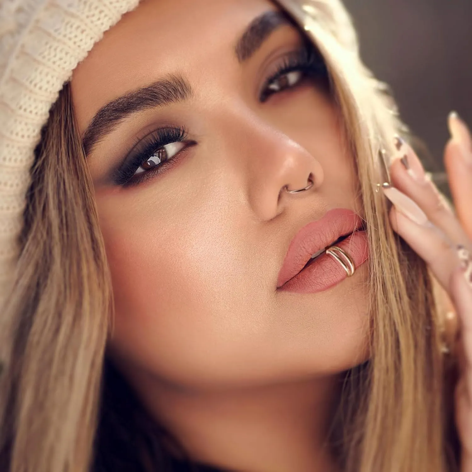 ONESING 4PCS 316L Surgical Steel Double Hoop Nose Rings Hypoallergenic Earring Hoops for CZ Cartilage Helix Rook Tragus Body Piercing Jewelry Stainless Steel Nose Rings Hoops for Women
