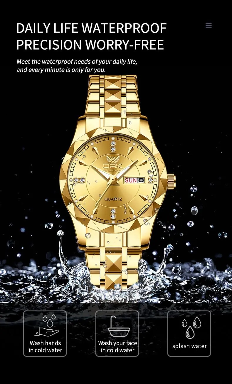 OPK Women Watch Bracelet Dress Easy to Read Stainless Steel Ladies Watches for Female Small Watch Waterproof Luminous Date Wacthes for Women