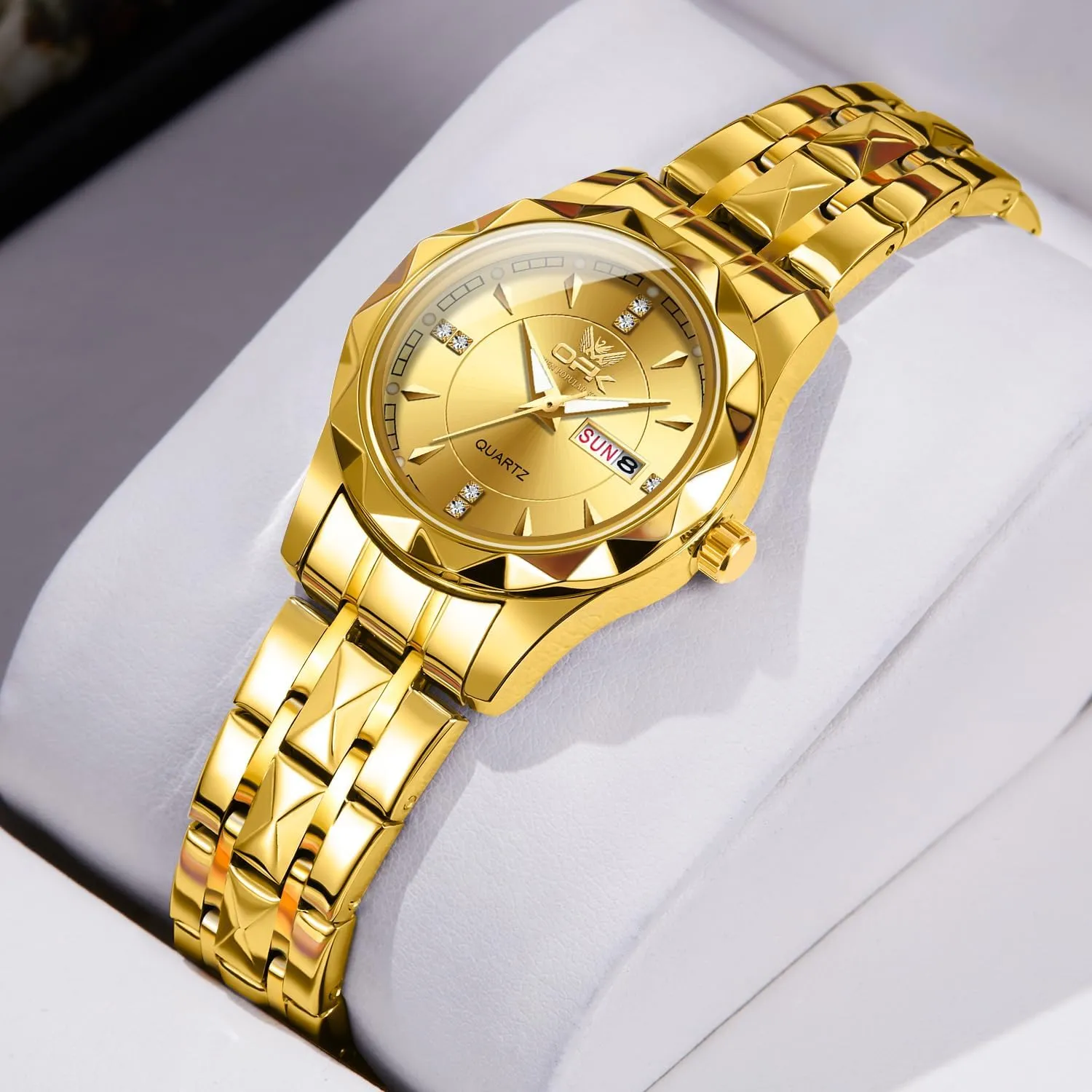 OPK Women Watch Bracelet Dress Easy to Read Stainless Steel Ladies Watches for Female Small Watch Waterproof Luminous Date Wacthes for Women