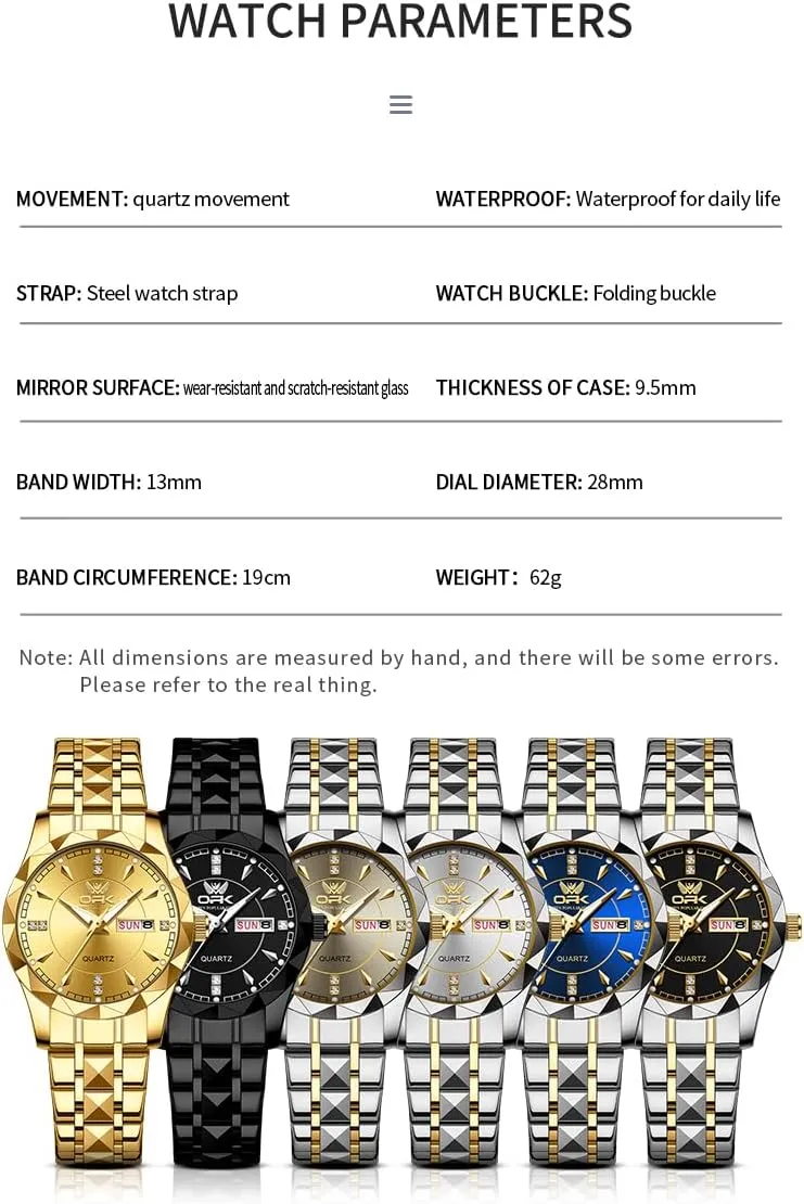 OPK Women Watch Bracelet Dress Easy to Read Stainless Steel Ladies Watches for Female Small Watch Waterproof Luminous Date Wacthes for Women