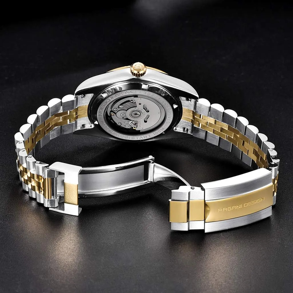 Pagani Design Business Fashion Men's Automatic Watches Stainless Steel Sports Watches for Men Waterproof Mechanical Wristwatches Digital Analog dial Japan NH35A