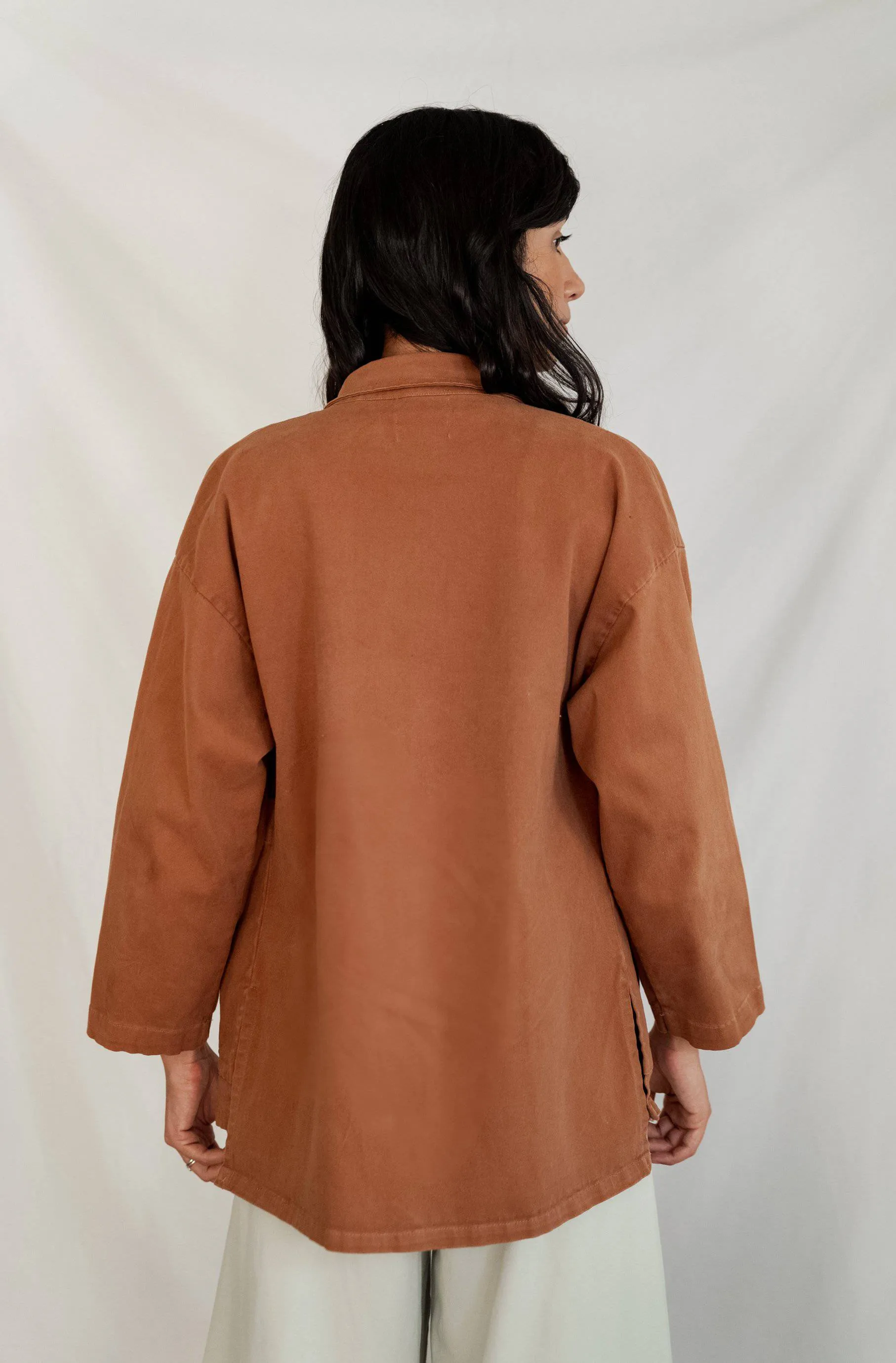 Painters Button Jacket (Saddle Brown)