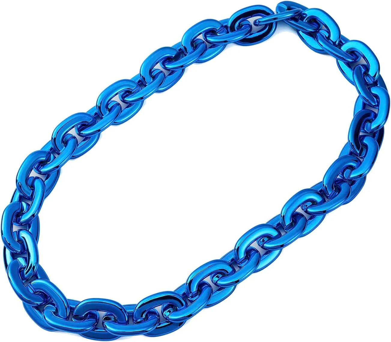 Passed colorfast test,Large Fake Plastic Chain, Hip-hop Rapper Big Chunky Fake Gold Chain, Super long Detachable, Non-fading Party Clothing Plastic Jewelry Necklace Decoration, Women and Men.