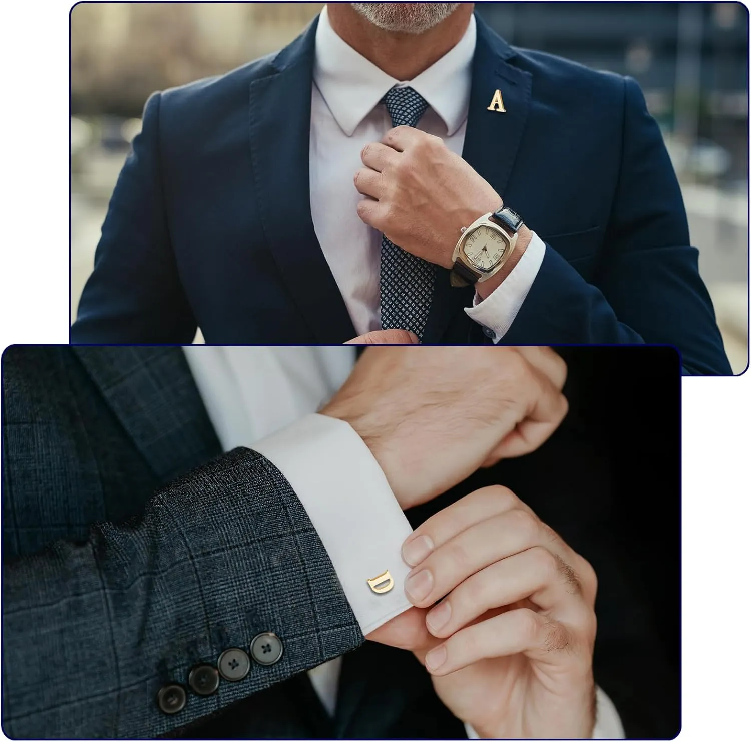 PATIKIL Letter Lapel Pins, Initial Alphabet Collar Pins Letter Brooch Pins for Women Men Shirt Dress Suits