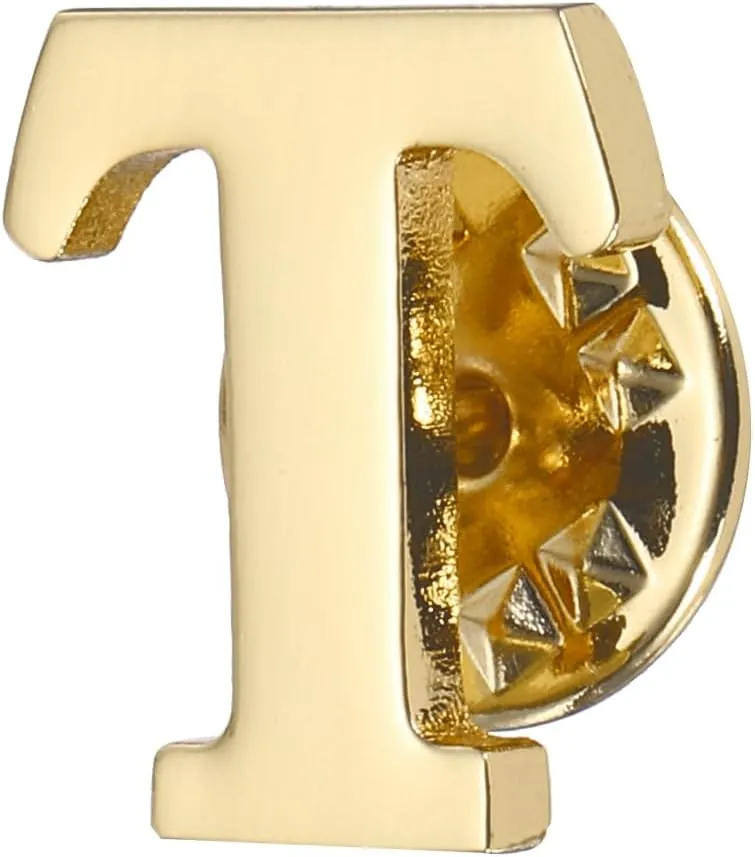 PATIKIL Letter Lapel Pins, Initial Alphabet Collar Pins Letter Brooch Pins for Women Men Shirt Dress Suits