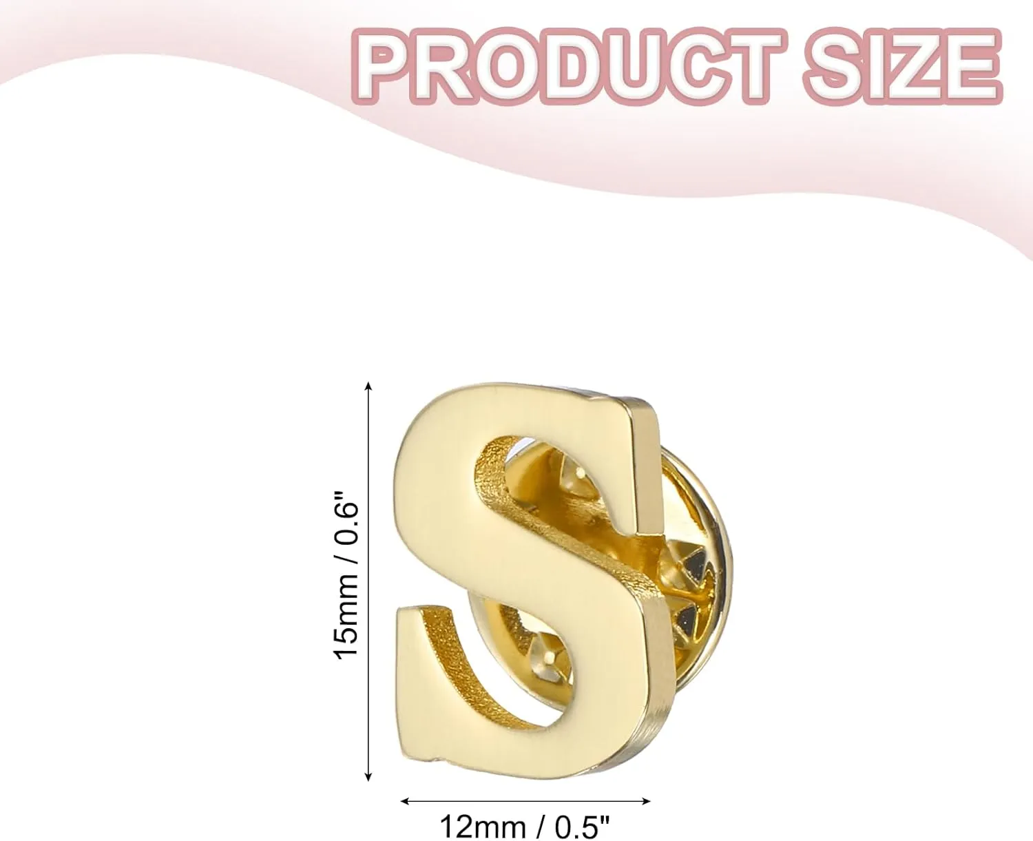 PATIKIL Letter Lapel Pins, Initial Alphabet Collar Pins Letter Brooch Pins for Women Men Shirt Dress Suits