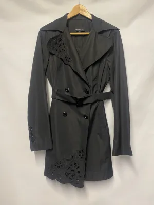 Patrizia Pepe Black Cut-Out Short Trench 42/10