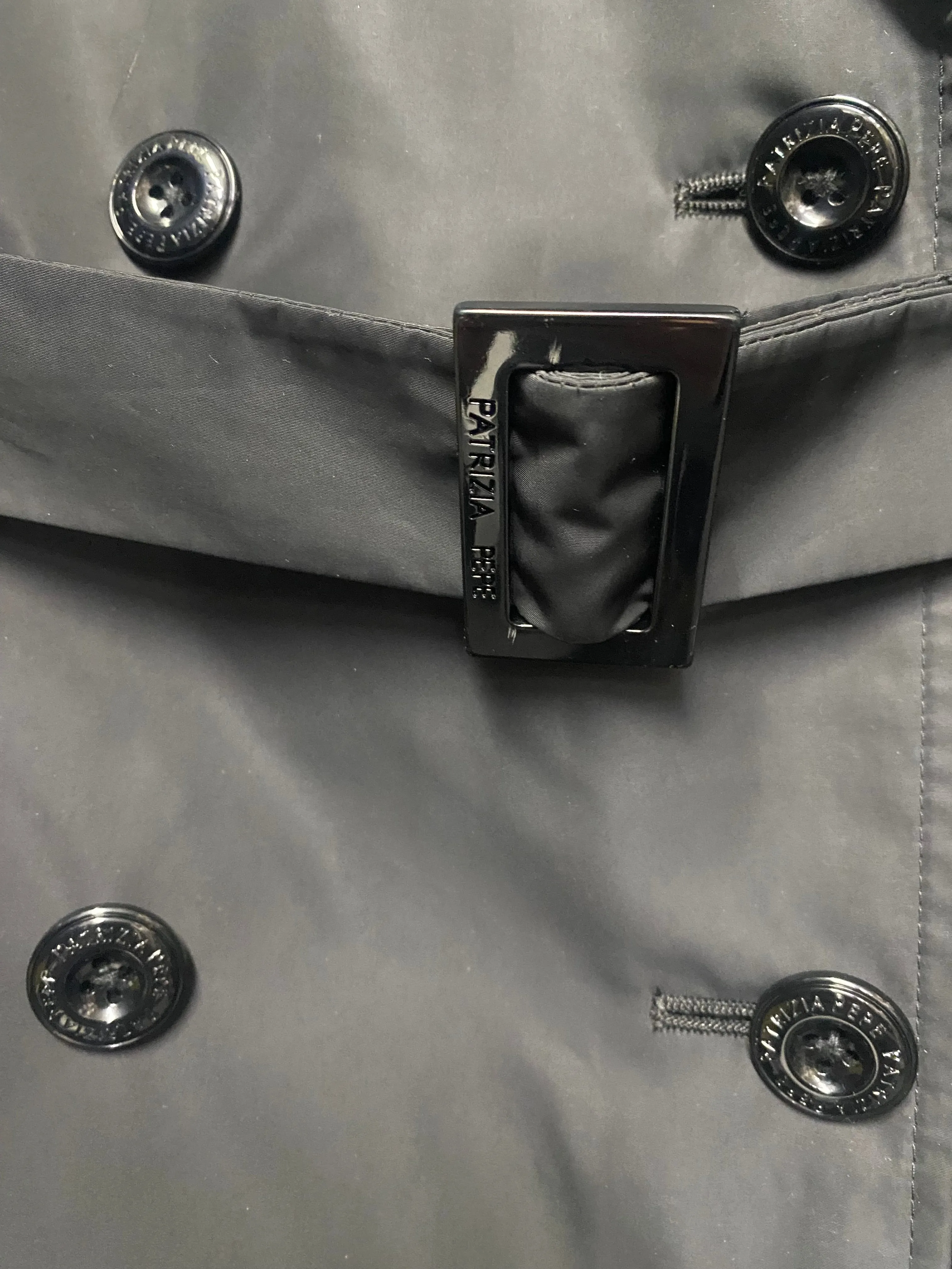 Patrizia Pepe Black Cut-Out Short Trench 42/10