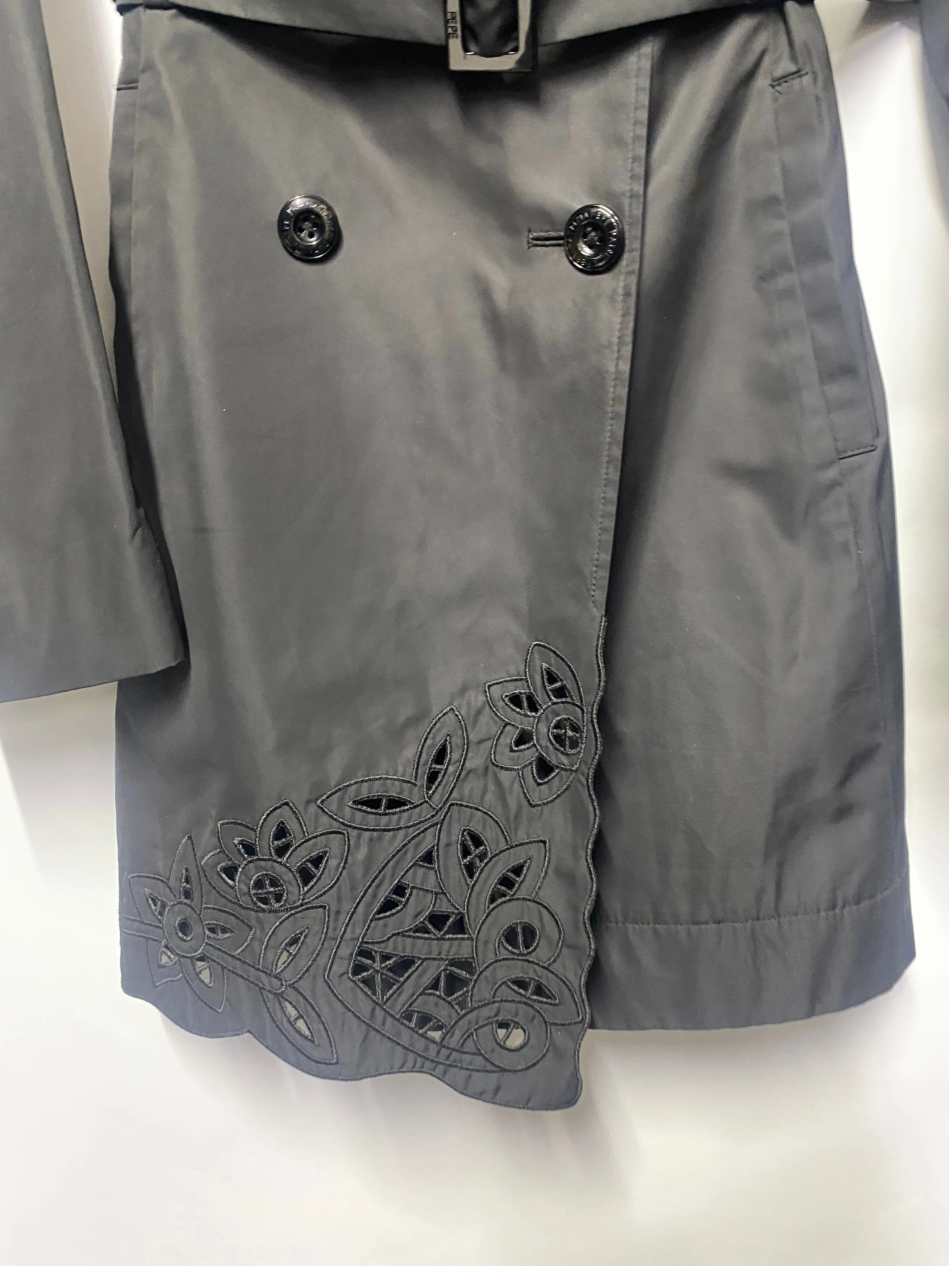 Patrizia Pepe Black Cut-Out Short Trench 42/10