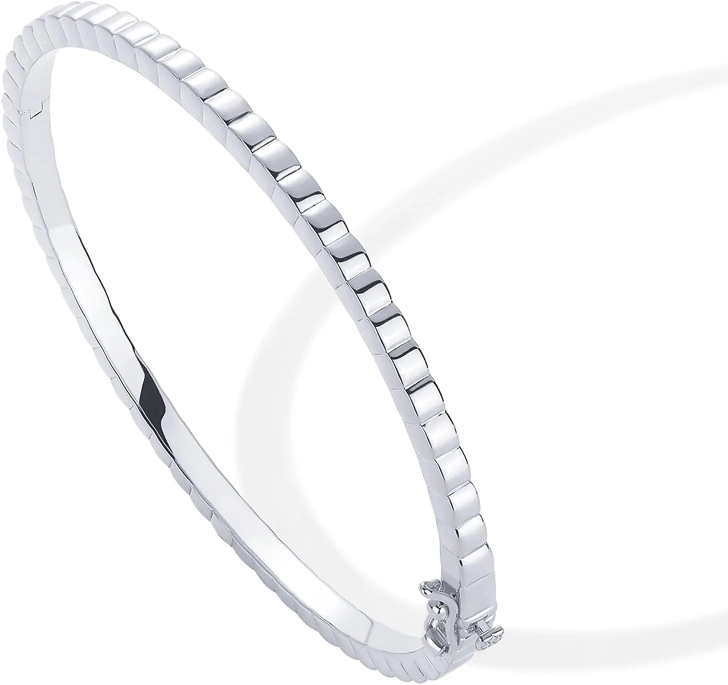 PAVOI 14K Gold Plated Cubic Zirconia Bangle Tennis Bracelets for Women | Classic Love Cuff Bangle Bracelets