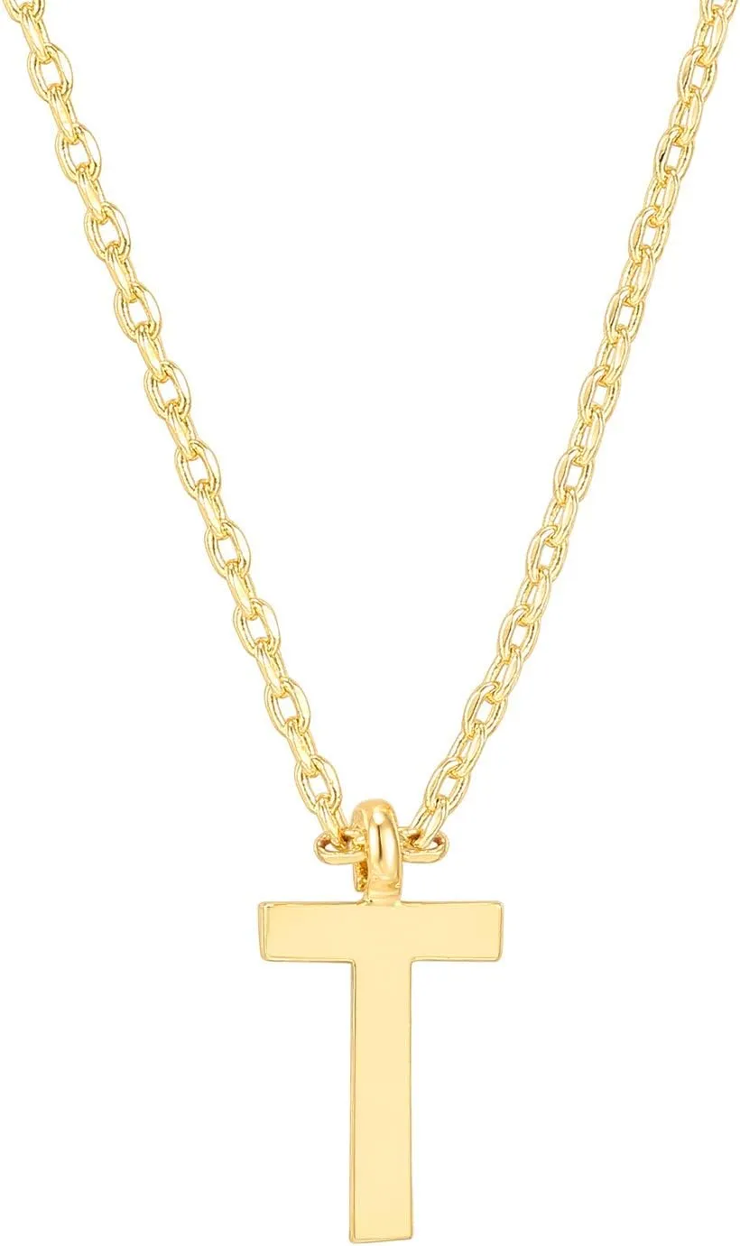 PAVOI 14K Gold Plated Initial Necklace | Letter Necklaces for Women