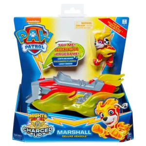 Paw Patrol Mighty Pups Charged Up Themed Vehicle Marshall Deluxe Vehicle