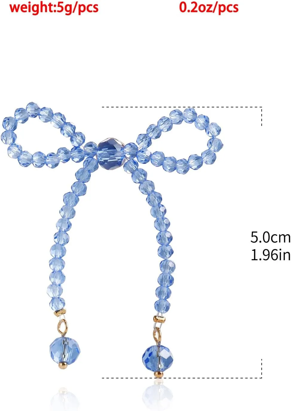 Pearl & Crystal Bow Knot Tassel Dangle Earrings - Dainty Gold Bow Ribbon Stud Earrings for Women