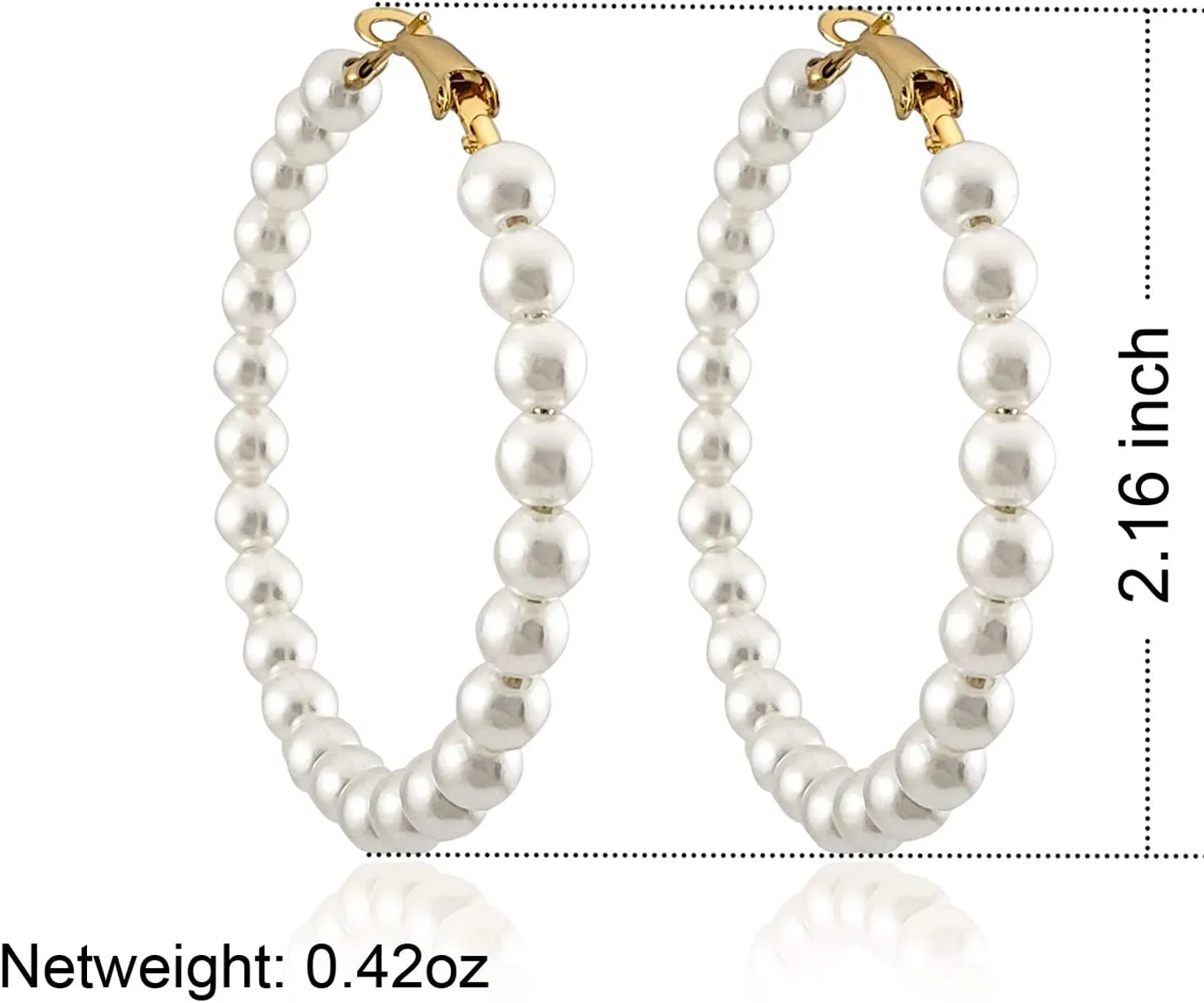 Pearl Hoop Earrings for Women Fashion Dangle Hypoallergenic Earrings Drop Dangle Earrings Gifts for Women