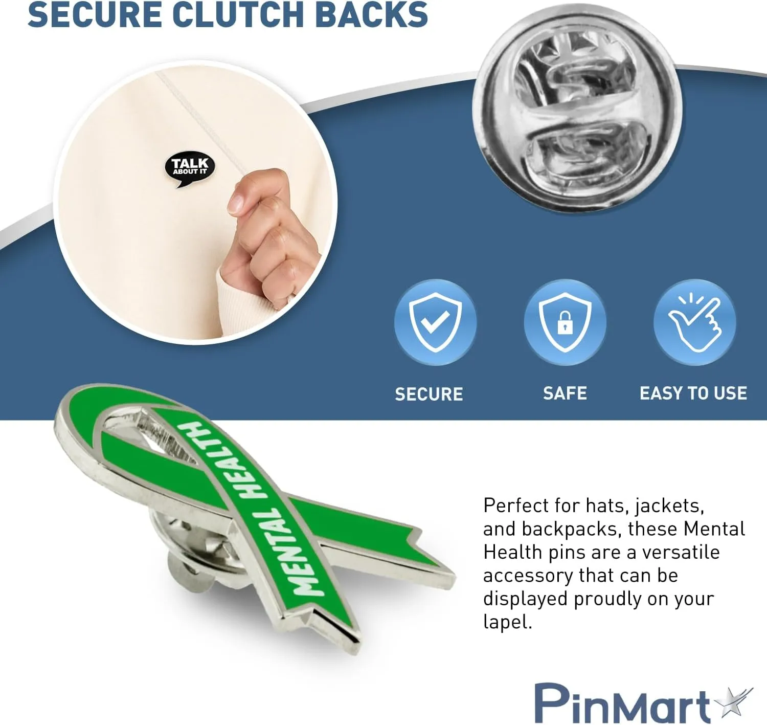 PinMart Mental Health Awareness Enamel Lapel Pin