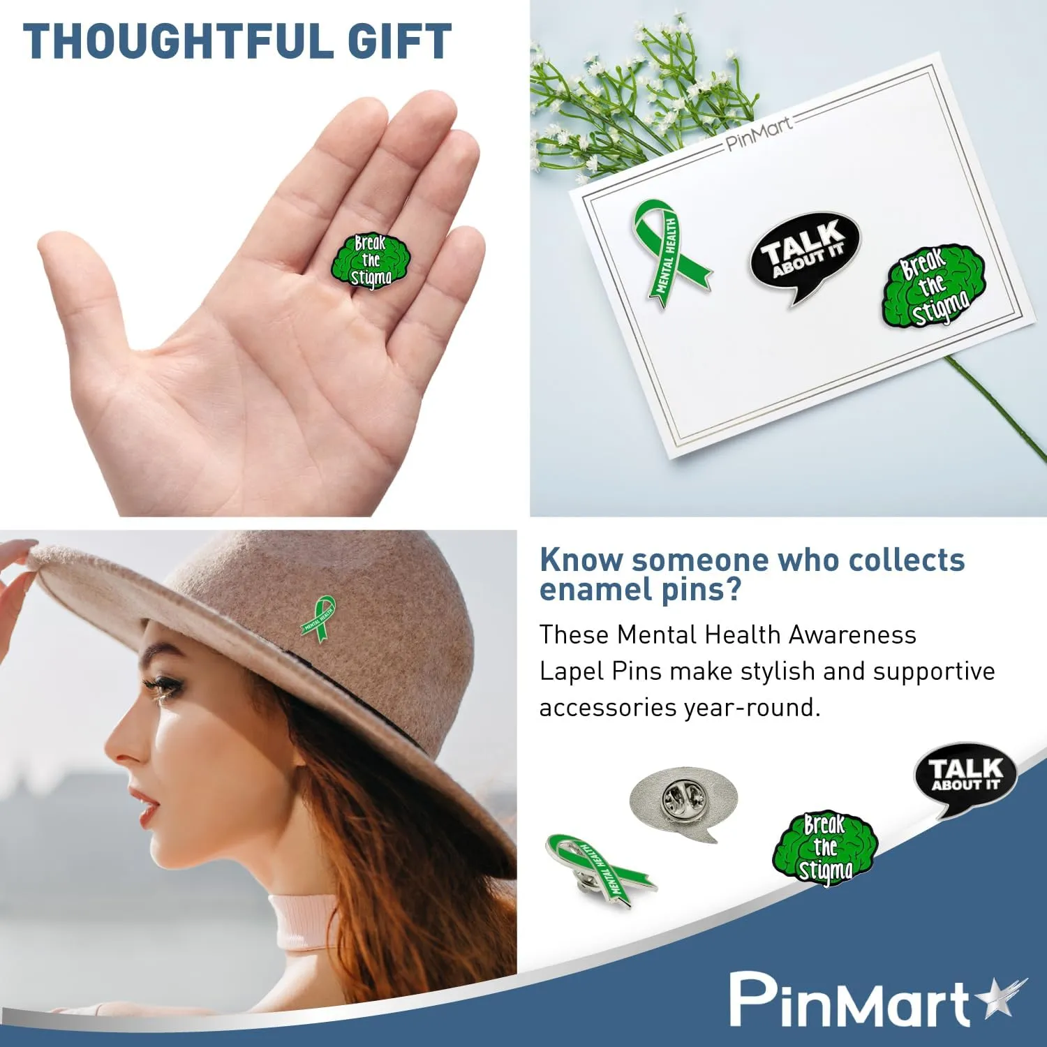 PinMart Mental Health Awareness Enamel Lapel Pin